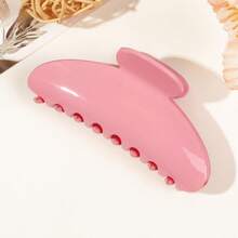2pcs Set, Pink, Glossy Acrylic, Half-Moon Hair Claw, Lift Up Crown, Back Head Styling, Updo, Half-Up, Hair Claw, Hairstyle Creation, Korean Gentle Style, Elegant Sweet, Girly, Spring Romantic Vibe, Versatile, Travel, Outing, Picnic, Hair Claw, Hair Accessory - Multicolor - View 3