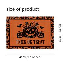 2/4/6/8pcs Halloween Pumpkin Ghost Face Print Rectangular Placemats, Suitable For Home, Hotel, Restaurant, Holiday Celebration, Banquet Table Decoration, Autumn/Winter Home Decor - Multicolor - View 10