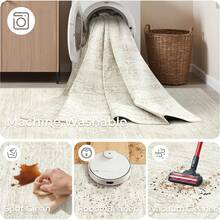 Alfombra de pasillo antideslizante para dormitorio, alfombra lavable con reverso de goma - Alfombra suave de pelo corto para cocina, lavandería, baño (61 x 244 cm, beige/marfil) - Beis - Ver 9