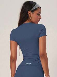 PinkTip Basic Top, High-Waist Loose Fit, Essential For Summer Casual And Fitness Sports - Royal Blue - View 6