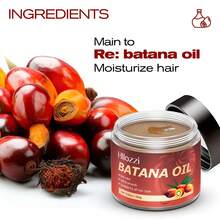 Hllozzi 100g Batana Oil Cream Hair Mask – Non-Greasy, Easily Absorbed Brown Cream. Deeply Moisturizes And Nourishes Roots & Ends. For All Dry Hair. - Brahmi Oil - View 5