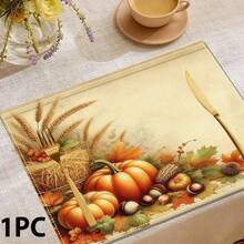 1pc/4pcs/6pcs/8pcs, Autumn, Fallen Leaves Pattern Suitable For Dining Table, Breakfast Mat, Coffee Bar, All Season Decoration, Washable Table Mat, Room Decor, Kitchen Dining Table Mat, Indoor/Outdoor Party Decoration, Home Decor, Ideal Gift - Multicolor - View 7