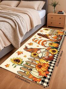 1/2pcs Autumn Thanksgiving Gnome Pumpkin Pattern Doormat, Outdoor Welcome Mat, Carpet, Autumn Floor Mat, Thanksgiving Front Door Mat - Multicolor - View 11