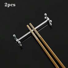1 pieza Reposapalillos de metal mini, soporte para cuchillo, tenedor, cuchara y palillos, estilo japonés y coreano creativo con flor de ciruelo, reposapalillos multiusos, mejora el ritual de la cena, decoración de mesa, decoración de banquete de alta gama, suministros de cocina, vajilla - Multicolor - Ver 10