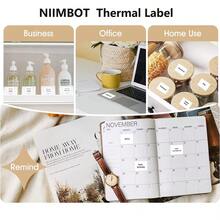 3 Rolls Niimbot Thermal Label Stickers, Waterproof Oilproof Tear-Resistant Self-Adhesive Label Paper, Compatible With NIIMBOT B1 B21 B3S B31 K3 Mini Portable Thermal Printer, White Storage Container Label Tags - View 2