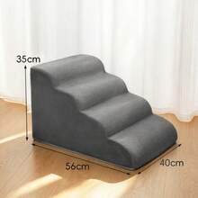 1 cái cầu thang dốc cho thú cưng cao 30cm/35cm, nhồi mút xốp mật độ cao, dùng trong nhà quanh năm cho giường/sofa/cạnh giường, phong cách gia đình, vỏ bọc có móc dán tháo rời, đế chống trượt, hỗ trợ leo trèo và bảo vệ khớp cho chó già và chó nhỏ - Nhiều màu - Xem 11