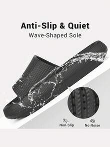Clouds Slides Anti-Slip Pillow Slippers For Women And Men House Slippers Shower Shoes Indoor Slides Bathroom Sandals Comfort Thick Sole Slides - 黑色#1 - 查看 2