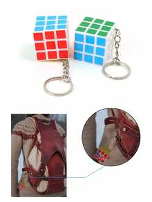 1/3/6pcs Mini 3x3x3 Keychain, Creative Gift And Decoration, Suitable For Mother, Father, Graduation Season And Teacher - Multicolor - View 6