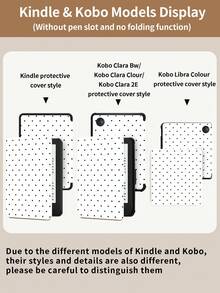 Kingsung Simple Polka Dots Pattern Y-Shaped Folding Acrylic Tablet Case Compatible With Samsung Tablets/Pad Mini6/7/9.7/10.2/10.5/10.9/12.9/Pro 11, 10th Generation, Protective Cover Supports Multi-Angle Adjustment, Six Ways To Place The Bracket, Built-In Pen Slot, Anti-Drop Protection, Automatic Wake/Sleep.Compatible With Kindle Paperwhite 12th Gen 2024,Kindle 11th Gen 2022,Clara Colour. - Multicolor - View 11
