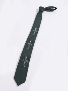 1 pieza colgante de cruz de estilo gótico desgastado en plata, accesorio de corbata de unicolor - Multicolor - Ver 6