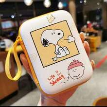 Snoopy 數據線收納袋 手機充電器 耳機 USB 隨身碟 CCD 相機包 便攜收納盒 硬幣包 - 彩色 - 查看 3