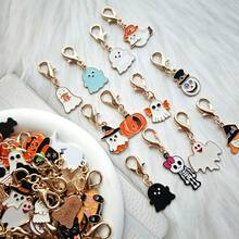 Halloween Keychain Party Key Ring Gift Pack, 2D Flat PVC Halloween Element Shaped Pendant, Classic And Practical Design Decorative Item, Perfect Party Gift Bag Filler, Charming Small Gift Keychain Room Decor Home Decor Halloween Decor - A - View 5