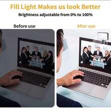 1pc Detachable Clip-On Phone Fill Light, With Adjustable Bracket, White/Warm/Neutral Light Modes, Rechargeable, Compact And Portable, Suitable For Laptop, Phone, Tablet, Video Call And Makeup, Ideal For Selfie And Live Streaming - A - View 11