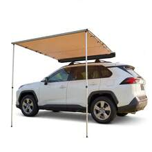 Soonbuy SUV & Truck Roof Rack Awning,Retractable Side Sun Shade, UV50+ 600D Oxford Waterproof Canopy, Adjustable Aluminum Poles, Outdoor Car Shelter With Storage Bag - 59.06x78.74 Inch - View 1