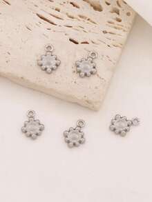 5pcs Stainless Steel Mini Geometric Pendant 18K Gold Plated Round Charms Pendant For DIY Jewelry Making Supplies Accessories - Pendant - View 11