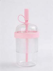 1pc 18oz Large Capacity Transparent Straw Water Bottle, Leak-Proof Portable, Office Essential, Suitable For Commuting And Outdoor Activities. Tea Cup, Coffee Cup. Durable, Minimalist, Fashionable, Practical Holiday Gift For Friends. - Multicolor - View 9