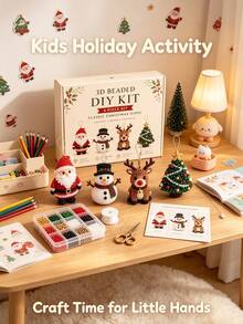 1 Set Christmas Beaded DIY Jewelry Kit, Christmas Set, Hanging Decor Craft Kit, Adult Holiday Handmade Supplies, Christmas Party Home Decor Gift, Office Decor And Accessories, Christmas Home Decor, Autumn Decor, Women's Room Decor - A - View 3