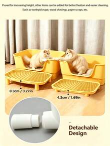 Cat Litter Box Splash Guard Mat, Detachable And Washable Cat Litter Absorption Mat, Elevated Cat Litter Absorption Mat - M - View 8