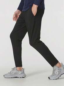 Under Armour Celana jogger pria polos, simpel, sporty, kasual, dan serbaguna. - Hitam - View 1