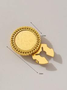Herseygold Kancing Koin Arab Berlapis Emas, Set Kancing Mode Arab Timur Tengah, Manset Mewah, Aksesoris Pakaian Wanita - Yellow Gold - View 5