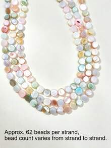 1 Strand Candy Color Sweet Natural Shell Beads Moon Star Heart Shaped Shell Beads Colorful Rice Beads Round Beads DIY Jewelry Making And Decoration Beads For Women Necklace Bracelet Earrings - Candy Colors (Random Assortment) - View 12