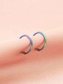 1pc Geometric Casual Hip-Hop Unique Fashion C-Shaped Lip Ring - Multicolor - View 5