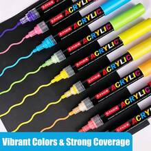 Large Capacity Direct Liquid Watercolor Pens 8-120 Colors Set, Professional Art Markers For Hand Drawing, Smooth Ink Flow Without Interruption, Rich Colors With Layering Capability, Suitable For Stone, Ceramic, Canvas DIY Painting, Back To School Essential - Multicolor - View 6
