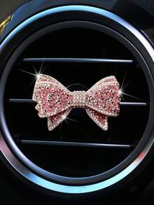 2/4件裝水鑽櫻桃汽車出風口裝飾，全水晶合金櫻桃內飾裝飾品，女性車用空調出風口掛飾 - A - 查看 9