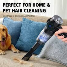 SMEGGEMS FRESHJUICE Wireless Handheld Vacuum Cleaner, 2-In-1 Blow & Suction Function, Type-C Charging, HEPA Washable Filter, Suitable For Car/Home/Office/Pet Hair, Lithium-Ion Battery, 2000mAh - Cordless - View 3