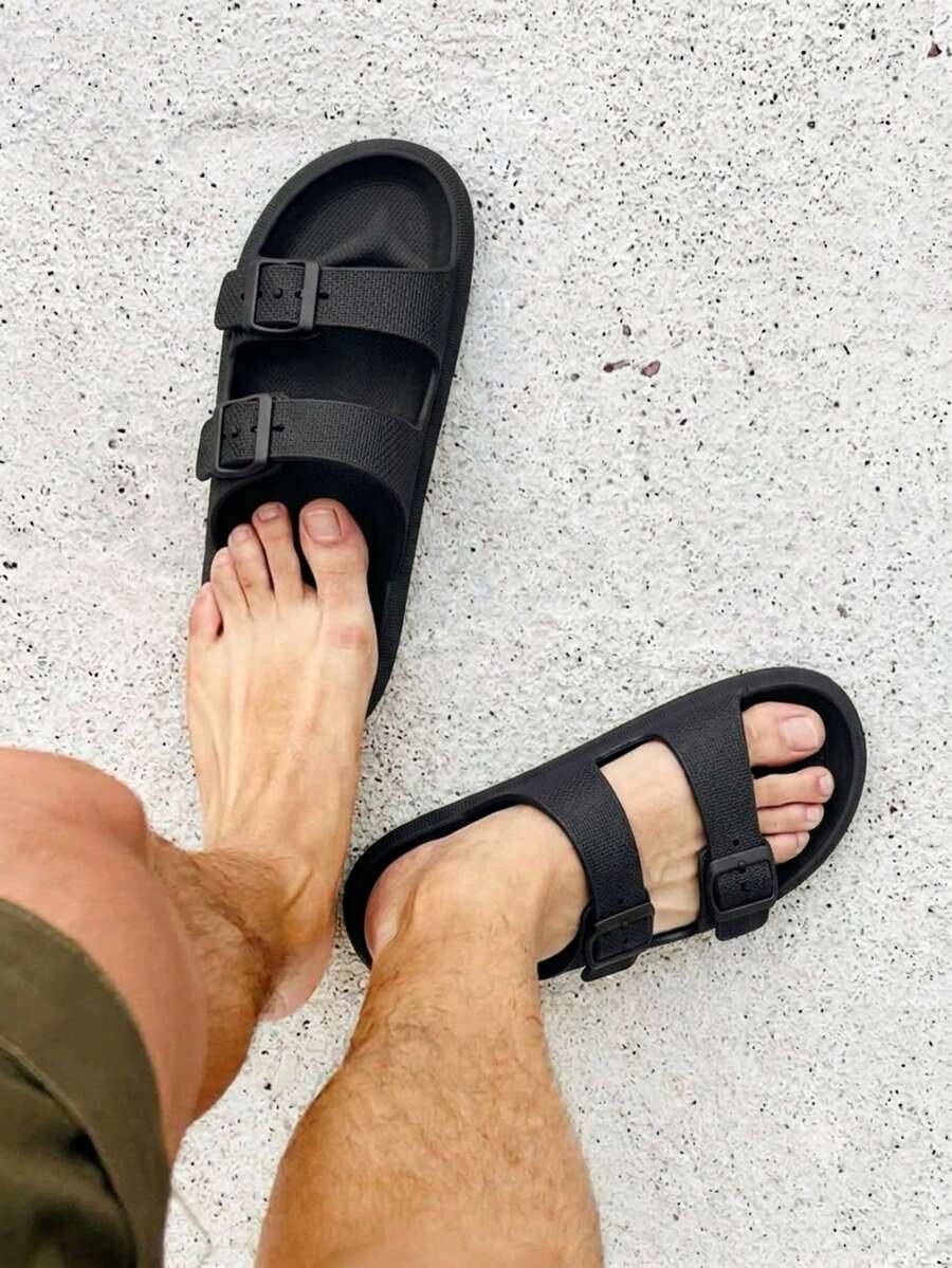 Sandalia Chinelo Birken Conforto Masculino  Verão Praia Tendencia - Preto - Visão 1
