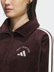Adidas Women's MS WARM JKT Knit Collarless Jacket KC0035 - Brown - View 4