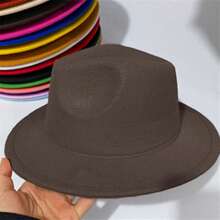 New Unique Burnt Brown Soft Wool Adult Hat, Zombie Nightmare Hat, Horror Killer Cosplay Halloween Accessory - Coffee Brown - View 5