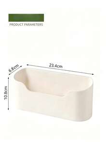 1pc Wall-Mounted Umbrella Holder, No Drilling Required, With Drainage Slot And Hook Slot; Minimalist Cream Color Rectangular Design; Space-Saving Umbrella Rack, Suitable For Home Entrance And Apartment Hallway; Suitable For Year-Round Daily Use - Wall-mounted Umbrella Storage - View 15