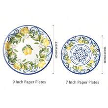 12/24pcs Paper Plates, Disposable Paper Plates, Charger Plates For Wedding, Party Plates, Bridal Shower, Adult Birthday Party, Bachelorette Party, Disposable Party Tableware Paper Plate Set, 7 Inch Paper Plates, 9 Inch Paper Plates, Dessert Paper Plates, Dessert Paper Plates - Multicolor - View 5