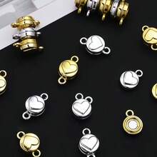 心形磁吸扣轉換器 9*15mm 珠寶連接件 磁吸項鍊扣與封口 適用於手鍊與項鍊延長鏈 - 心形 - 查看 5
