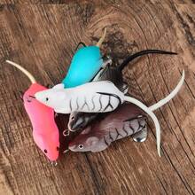 5pcs Realistic Floating Mouse Lure Soft Bait Set With Glitter, Surface Fishing Lures For Snakehead And Bass - Multicolor - View 5