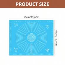 قطعة واحدة 40*50 سم حصيرة عجن غير لاصقة ومضادة للانزلاق وسهلة التنظيف، للاستخدام على سطح المطبخ، مناسبة لفرد العجين وصنع المعكرونة والخبز، أداة خبز منزلية لأعياد الميلاد وإكسسوار للحلويات - مشاهدة 4