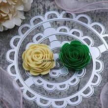 Cetakan Pemotong Logam Bentuk Bunga Kubis, Cetakan Potong Bunga DIY, Templat Baja Karbon untuk Scrapbooking, Pembuatan Kartu Bunga, Dekorasi Bingkai Album Foto & Kerajinan Bunga Kertas Buatan Tangan - C-Perak - View 5