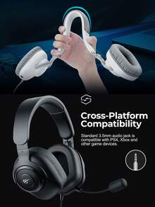 Headset Gaming Surround Sound HAVIT H2230D, Desain Elegan, Ringan dan Nyaman - Hitam - View 6