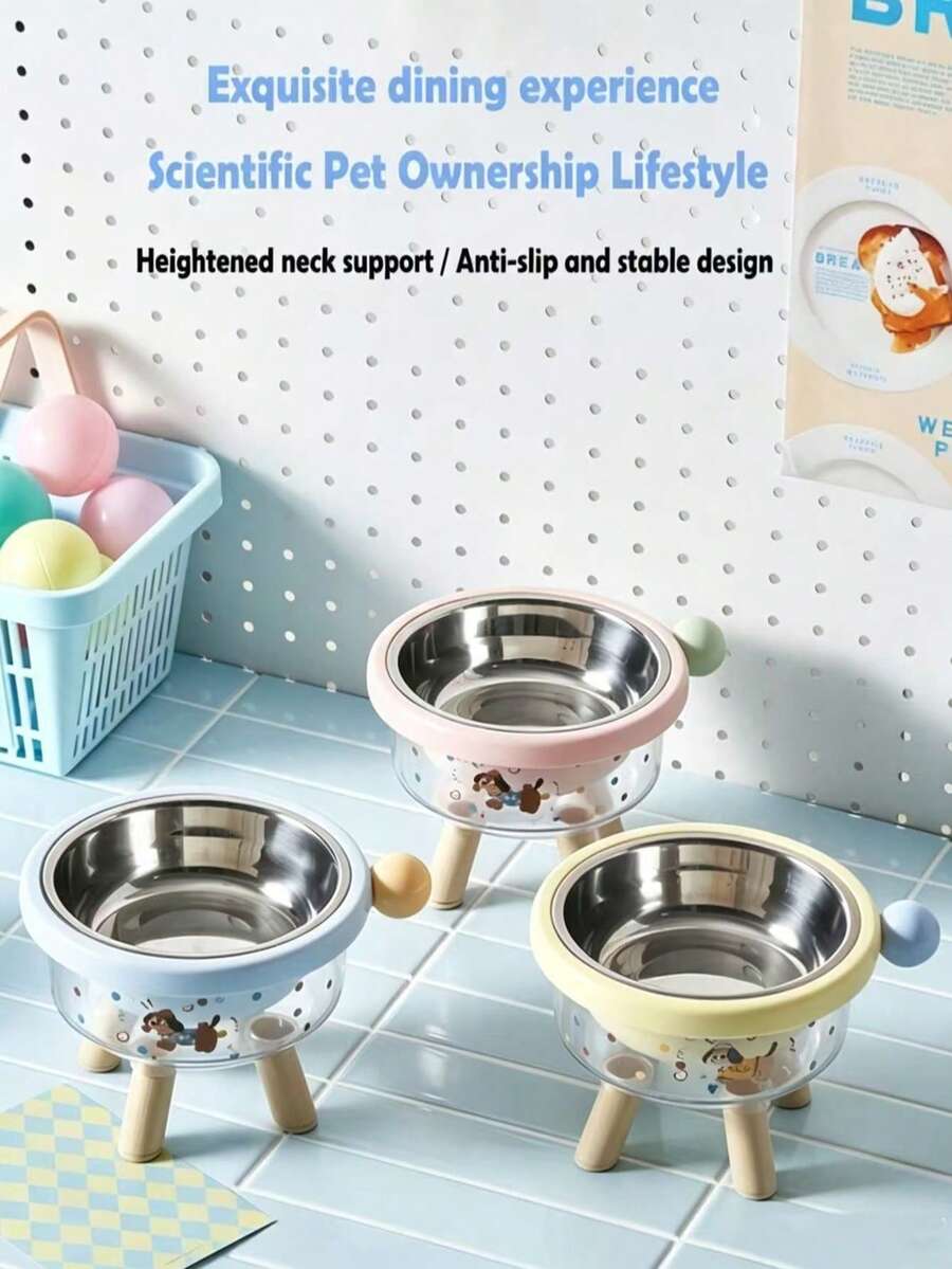 1pc Stainless Steel Heavy Duty Pet Bowl With Non-Slip Base, Anti-Tip, Large Capacity, Dishwasher , Stable Dog And Cat Feeding Station, Premium Quality - multicolor - View 1