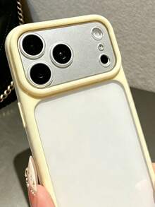 KOOLIFE 1pc Fashion Transparent Water Green Magnetic Hard PC TPU Protective Case, Built-In Air Cushion Protection, Anti-Scratch Raised Camera Protection Frame, Daily Commute Essential, Compatible With Iphone 17/16/15 Pro Max - Yellow - View 2