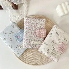 1 قطعة حقيبة ملفات للأطفال بأسلوب كوري أنثوي إنستغرامي، غطاء كتاب مزهر، غطاء مخطط، غطاء دفتر يوميات، منظم كتب جيب محمول - متعدد الألوان - مشاهدة 2