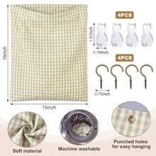 Reusable Dirty Rag Storage Linen Bag - Green - View 2