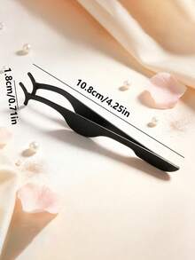 1 Pc Precision Stainless Steel Eyelash Tweezers, Multi-Functional Tool For Lash Extension, Lash Removal & False Eyelash Glue Application, Professional Eye Makeup Grooming Accessory For Women Home Salon Travel Daily Use - Multicolor - View 11