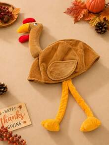 1pc Thanksgiving Turkey Hat, Funny Creative Performance Costume Hat For Men And Women, Party Dress-Up Accessory, Holiday Celebration Gift - Multicolor - View 7
