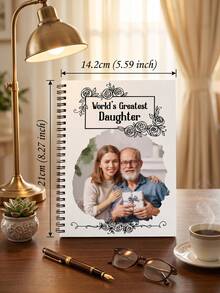 1pc Custom Photo Spiral Notebook, Notebook For Notes, Drawing, Travel Diary, And Meaningful Gift,Customized Hardcover Notebook For Writing, Sketching, School, Office, And Sentimental Gift - Multicolor - View 6