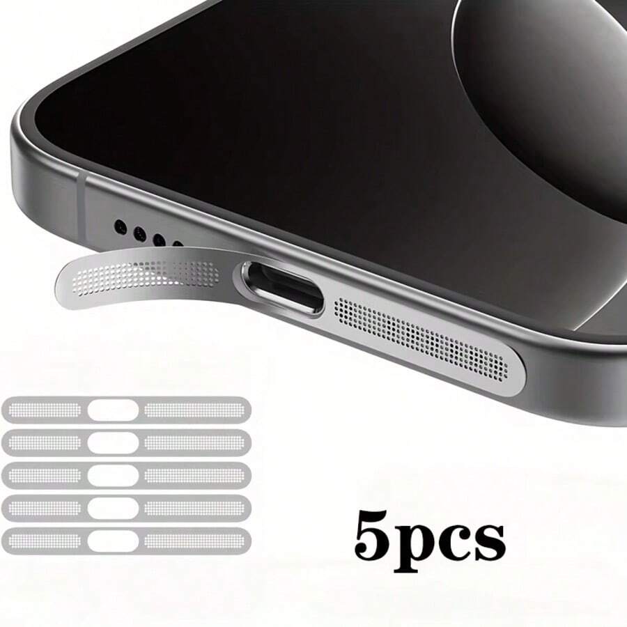 5Pcs Metal Speaker Anti Dust Mesh Stickers, Earpiece Dustproof Net Protector Compatible With Iphone 12 13 14 15 16 Series / 16 Pro - Multicolor - View 1