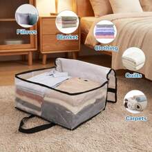 Storage Bags 4 Pack Mesh Clear For Blankets Clothes Sheets Waterproof Clear Mesh Fabric, Zippered Closure, For Bedding Duvets Comforters And Clothes, Closet And Under-Bed Storage - Clear - View 5