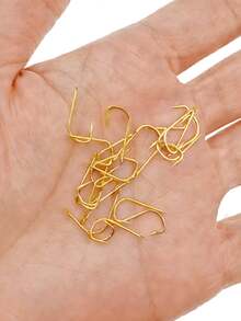 1 Box 100pcs Gold Red Yellow Barbed Mini Flat Carp Fish Hooks - Multicolor - View 4