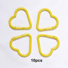 10pcs/Pack Painted Gourd Alloy Carabiner Spring Quick Release Buckle DIY Keychain Backpack Clip Business Gift Jewelry Accessory - Alloy Heart-shaped Carabiner - View 6